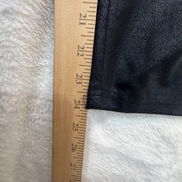 Bluenotes Leggings Womens Size XL Black Faux Leather Goth Bikercore Classic - Picture 3 of 10